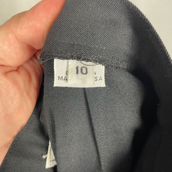 Vintage Ciao Sport 100% Wool Pleated Black High Rise Trouser - Women’s 10 - Picture 6 of 6